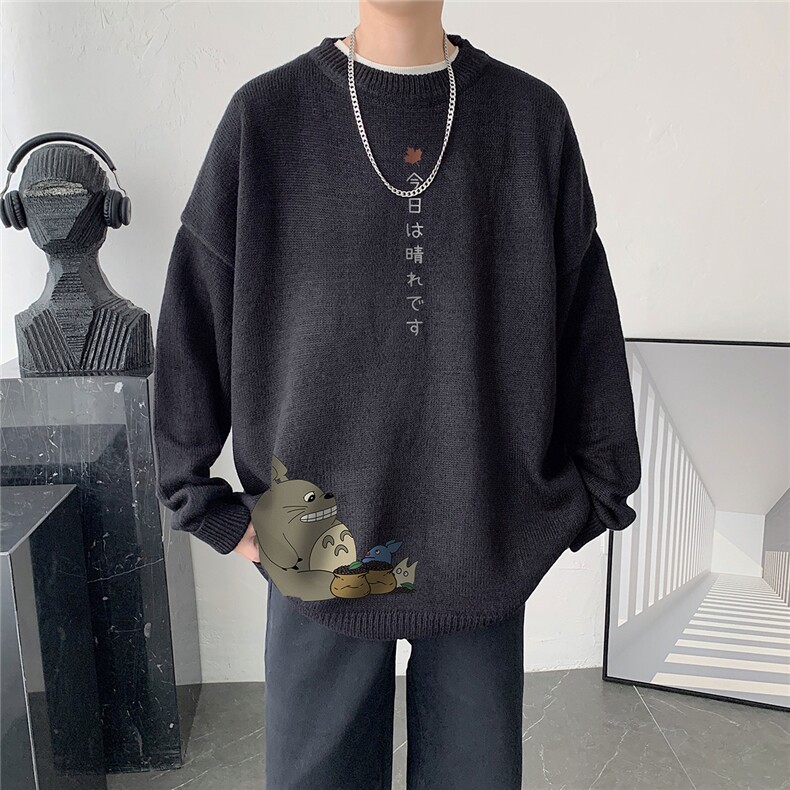 1港风圆领套头中性潮流大码M-5XL印花针织毛衣男7963P55加绒P70，男装针织衫/毛衣，星座226-2