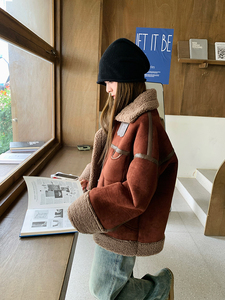 大货 -机车服皮毛一体羊羔毛外套 9929-P180-K258图片
