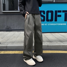 美式斜切褶皱直筒休闲裤男宽松潮牌阔腿工装裤K24125-特P28控58，男装工装外套，电商A001-1