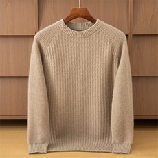 2025年秋季时尚百搭休闲简约男士羊绒衫，男装羊绒套衫，米亚康羊绒