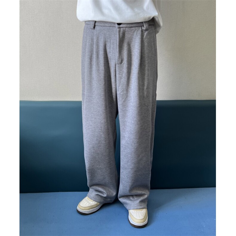 秋冬男士百搭休闲西裤纯色直筒裤子呢料厚裤子潮,男装西裤,星座510-1