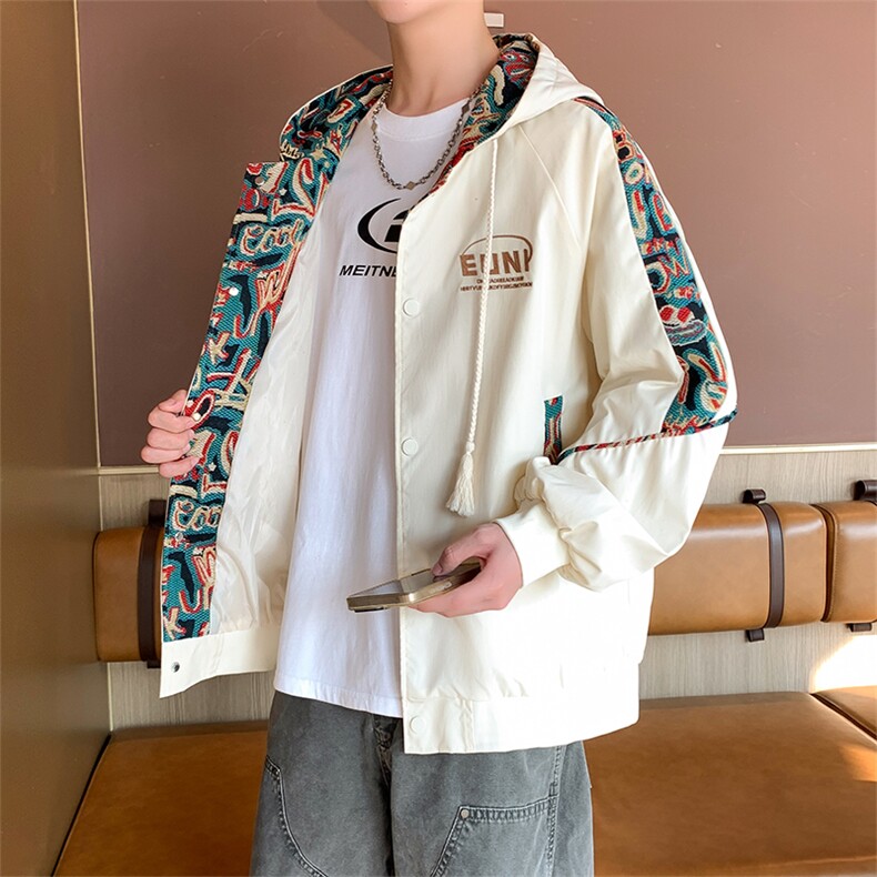 春秋季绣花外套男女同款新款美式夹克XZ102B-1-JK2521P85图片