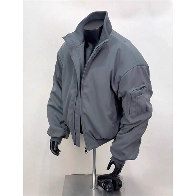 【有货】DJK1023-P65美式教练立领飞行夹克男cleanfit廓形外套,男装夹克,星座603-2