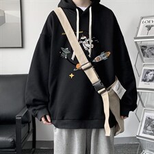 WY2142-P35纯棉连帽卫衣男大码运动帽衫宽松薄外套男，男装卫衣，电商A040