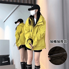 现货5W件冬季三防美式boxy解构连帽雪山冲锋衣棉衣男女棉服厚外套，男装夹克，电商A443