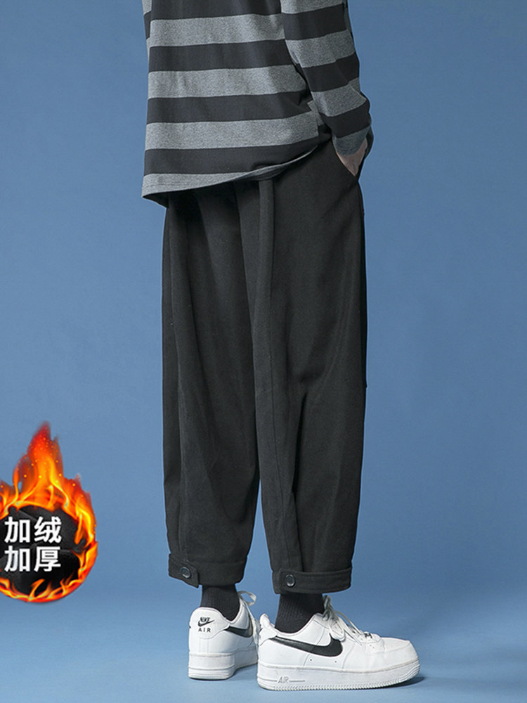 秋冬新款加绒加厚男裤子运动潮牌宽松直筒休闲裤-A507TP45加绒P55,男装卫衣,电商B241