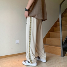 抖音高品质冰丝刺绣直筒裤SC8004TP60控价88宽松休闲长裤男，男装休闲裤，电商A102-1
