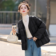 2026冬装新款简约时尚时髦拼接90绒羽绒服，女装羽绒服，美沁