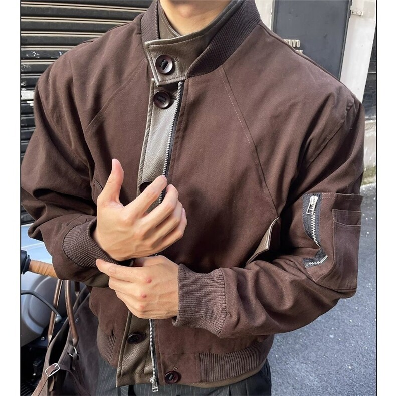痞帅风皮衣男款潮流帅气加厚款夹克2025新款秋冬装高级感潮牌外套,男装夹克,星座506A