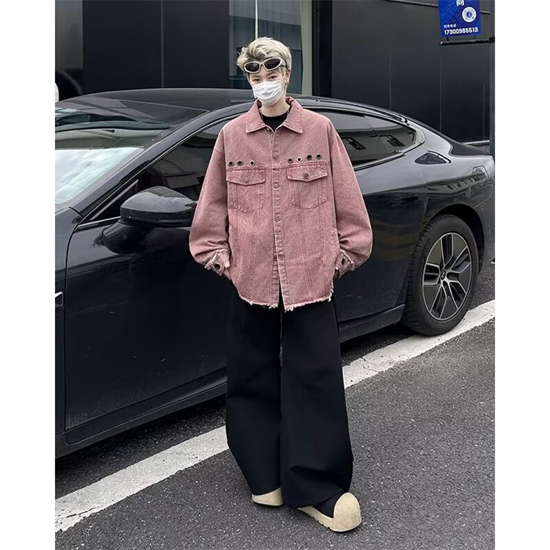 春秋季新款时尚个性美式复古翻领牛仔夹克QA08P85,男装夹克,星座1116-2