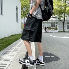 夏季牛仔裤短裤男士韩版潮流ins运动宽松工装五分裤子男DK531-P35，男装牛仔裤，星座1008-2