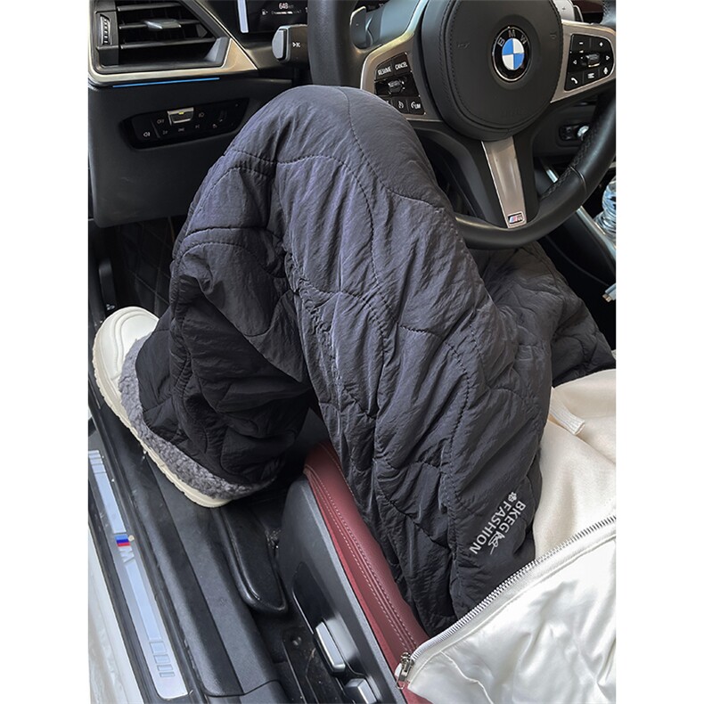 秋冬新款原版质量重磅加棉防水拼接羊羔绒棉裤宽松版ZK3798-P48，男装棉裤，星座313A(原308A-2)