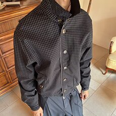 日系新款潮流气质流行短版型老钱风夹克简约外套JK558-P74，男装夹克，星座208-5