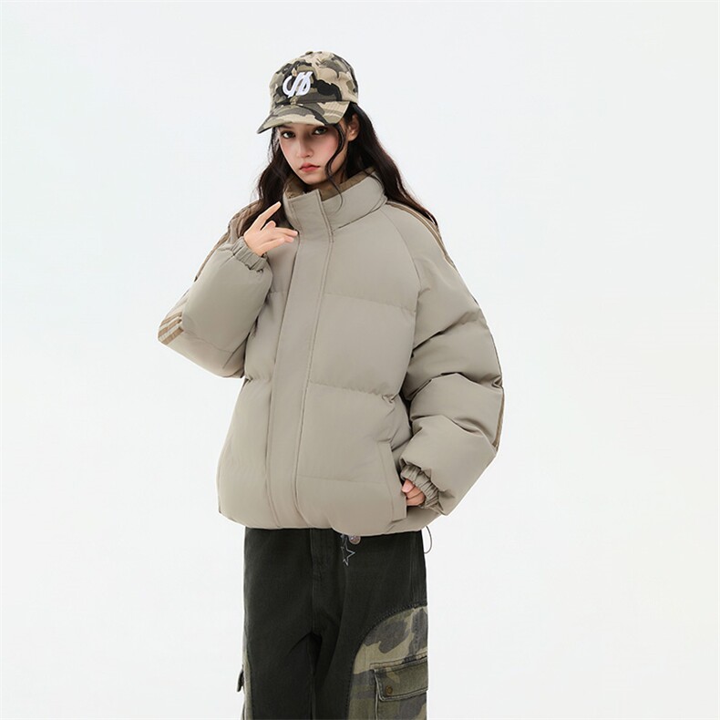 ！冬季条纹五防立领加绒加厚棉衣情侣撞色棉服外套MY7777-P68,男装棉衣,星座610B-1