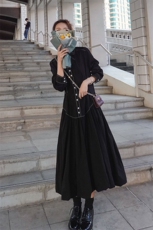 现货2021春秋季新款下摆有里布连衣裙225-F03-P105（控168），女装连衣裙，浙宝225
