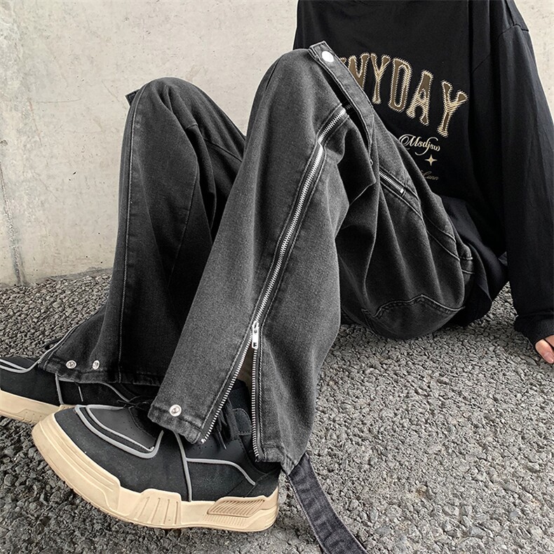 港风潮男牛仔裤嘻哈ins潮高街潮流痞帅长裤N01008-P48图片