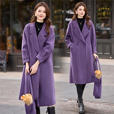 现货手工缝制冬季保暖新款时尚气质通列舒适西装双面呢大衣送包包，女装双面呢大衣，丽美静依