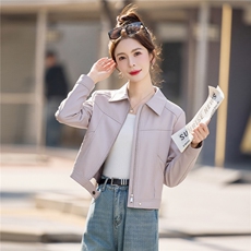【春季女装新款】2026大量现货春季时尚百搭洋气短款皮衣外套，女装皮衣，缘衣格