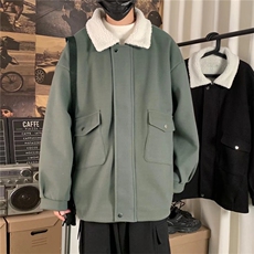 冬季羊羔绒棉服男学生百搭宽松加厚棉衣外套潮流棉袄W2044-P73，男装棉衣，星座512-2