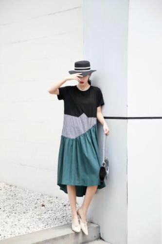 【现货】夏季新款不规则拼接连衣裙，女装连衣裙，得瑟空间