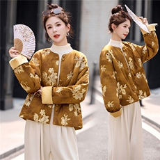 主推现货2025年冬装新款新品女装复古风休闲宝藏棉衣，女装棉衣/棉服，尚娜萱
