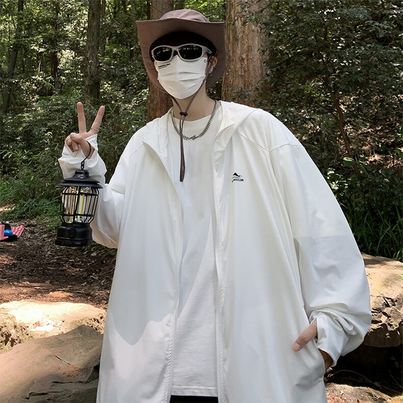 A576-P36日系薄款山系户外冰丝防晒衣潮牌宽松连帽防紫外线外套,男装防晒衣,星座512-6