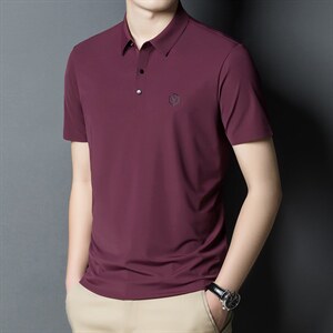 2024夏季正品无痕短袖男POLO衫休闲半袖翻领宽松纯色T恤上衣P68图片