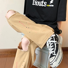 水洗破洞复古牛仔裤高品质直播B342-NK543-P50控68，男装牛仔裤，电商B342