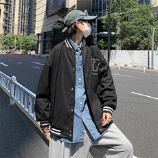 欧美高街外套男港风嘻哈潮流春秋季棒球服ins青少年夹克JK40-p55，男装夹克，星座1008-1