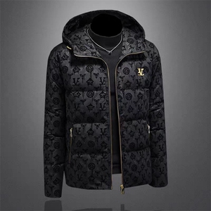 (网图)潮流提花徽章连帽高端轻奢高端棉服棉袄  313B-JK5630-P115图片