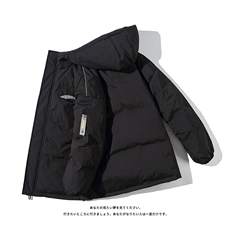 港风ins羽绒服男女同款带帽字母印花白鸭绒Y5813-P190【特价】，男装羽绒服，电商A007