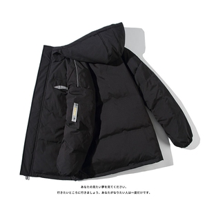 港风ins羽绒服男女同款带帽字母印花白鸭绒 Y5813-P190【特价】图片