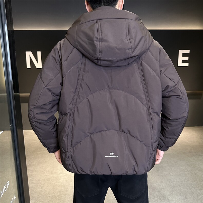 冬季店主风新款连帽标羽绒服男短款保暖羽绒外套Y172-P210,男装羽绒服,电商A237