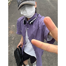 夏季新款速干短袖刺绣衬衫潮流港风宽松百搭男半袖CS285-P35，男装T恤，星座301C-5