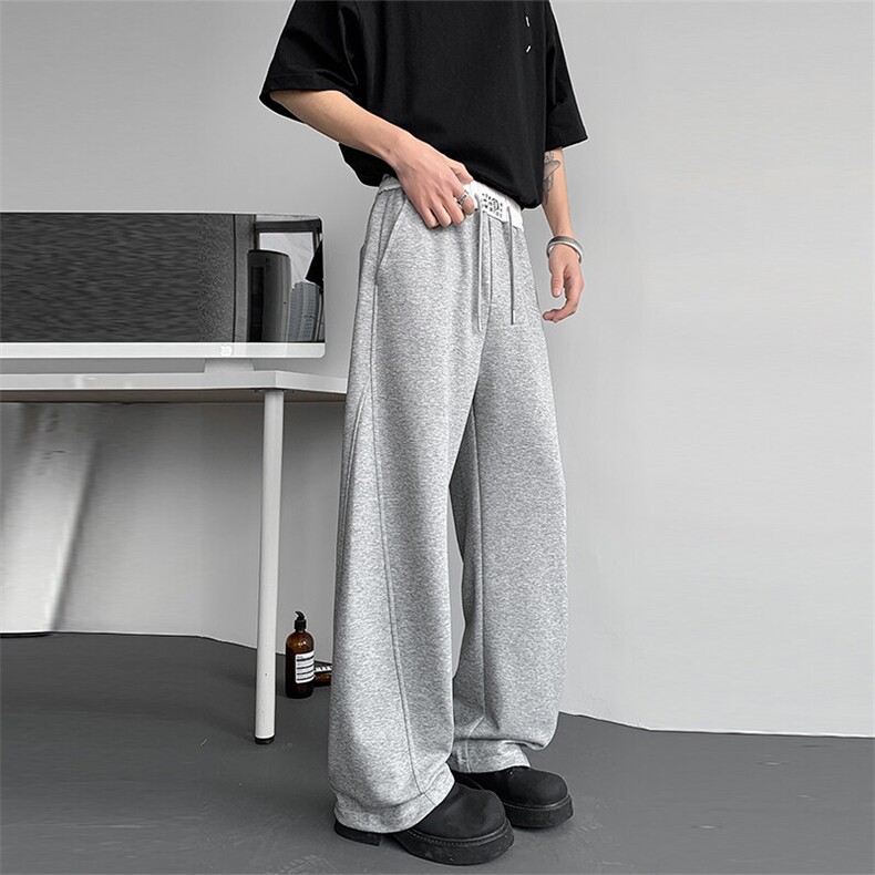 休闲裤男华棉新款港风宽松高品质弯刀裤K8558-特P40无差价，男装休闲裤，星座214-3