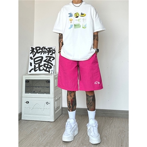2023夏新款多巴胺宽松短裤百搭中裤B315-K23353-特p20控38无差价图片