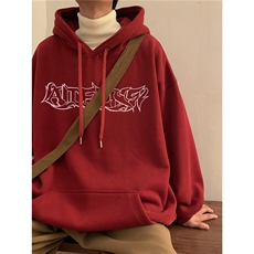 新款潮流宽松ins学生男连帽卫衣D328-WY23007-薄款P55厚款P65，男装卫衣，电商D328