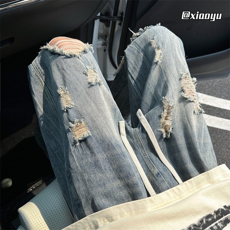 XZ616夏季新款破洞牛仔裤休闲九分裤TY2490P65控78,男装牛仔裤,星座512A（原616）