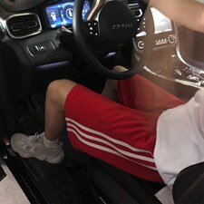 21夏季新宽松港风潮大码男学生运动条纹卫裤休闲短裤8003-P25，男装休闲裤，电商A059