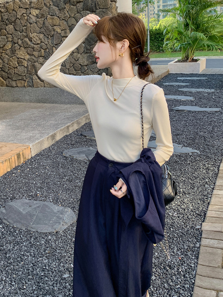 高级感牛仔马甲套装女春秋2025新款盐系轻熟风休闲阔腿长裤三件套,女装套装/套裙,千千佰惠