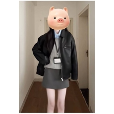 美式复古美拉德拉链PU皮衣宽松皮夹克潮牌机车外套Y1033-P80网图，男装夹克，电商B245