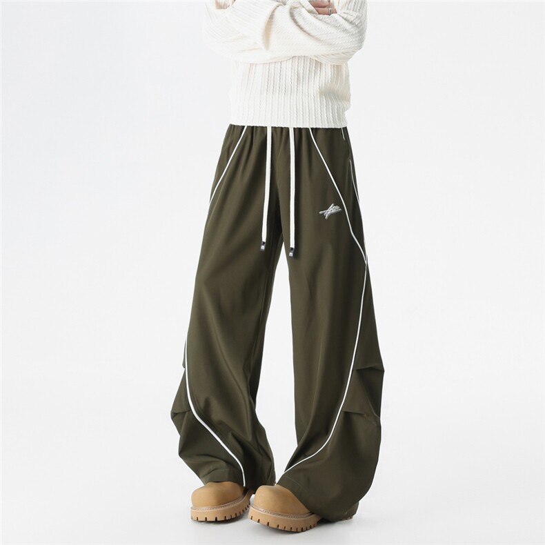 条纹运动防水冲锋裤宽松休闲裤1209-1-KK02-P55，男装休闲裤，星座1209-1