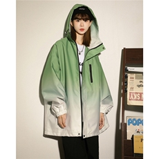 1中性风山系防水冲锋衣渐变色夹克女聚酯纤维JK77088P85控128，女装短外套，星座226-2