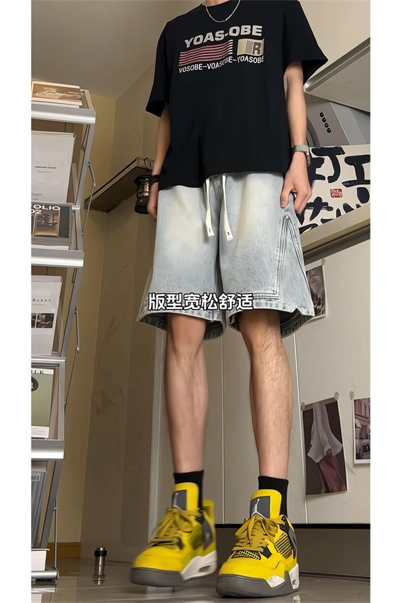 夏季新款水洗牛仔短裤A450特P40控58,男装牛仔裤,电商A309