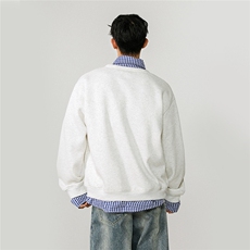 可二开假两件V领卫衣大码M-5XL;棉底部聚酯纤维78009P58，男装卫衣，星座227-7