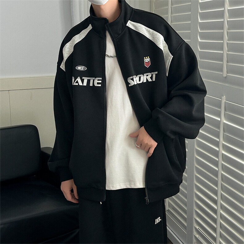 现货新款刺绣立领夹克外套男潮牌时尚休闲上衣A351-AW2518-P110,男装夹克,电商A351