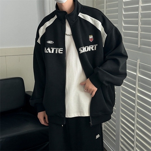 现货新款刺绣立领夹克外套男潮牌时尚休闲上衣A351-AW2518-P110图片