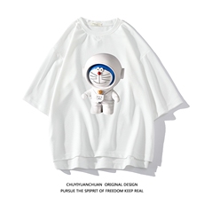 NASA叮当猫春夏季七分袖t恤男大码五分袖短袖中袖白底Q11233-P30，男装T恤，电商A040A