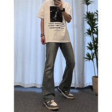 cleanfit裤子高街潮牌水洗微喇叭牛仔裤NZ05，男装牛仔裤，星座310A-4