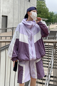 夏季连帽夹克衫防晒服套装 运动风时尚防晒衣男 XZ514-2-1612-P98图片